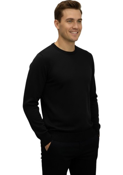 Erkek Spor Sıfır Yaka Regular Fit Kazak BGL-ST04953 modelleri