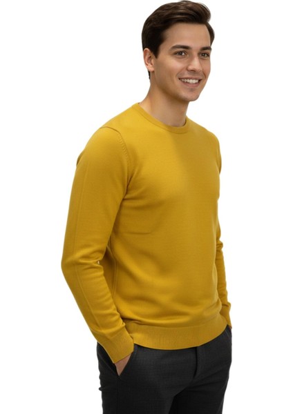 Erkek Spor Sıfır Yaka Regular Fit Kazak BGL-ST04953 modelleri