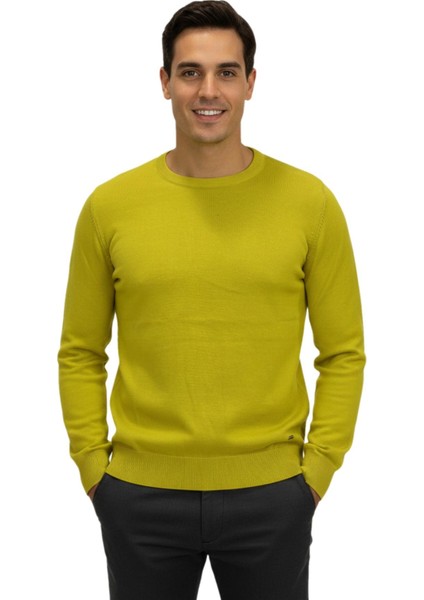 Erkek Spor Sıfır Yaka Regular Fit Kazak BGL-ST04953