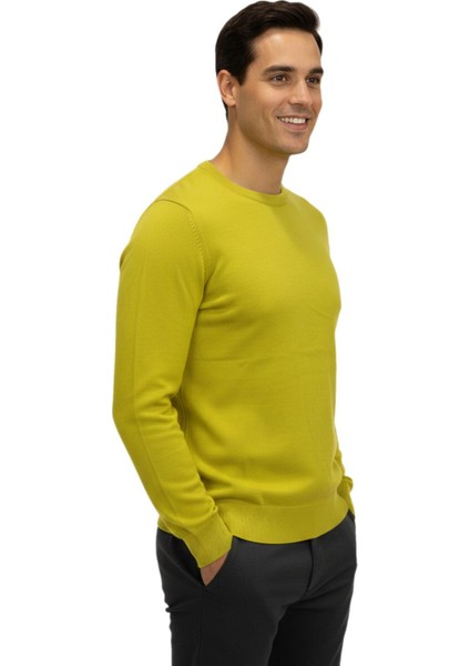 Erkek Spor Sıfır Yaka Regular Fit Kazak BGL-ST04953 modelleri