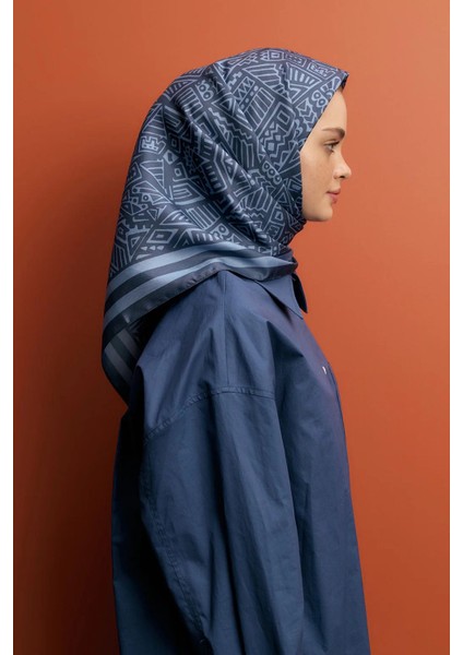 Twill Ipek Eşarp Tina Indigo modelleri