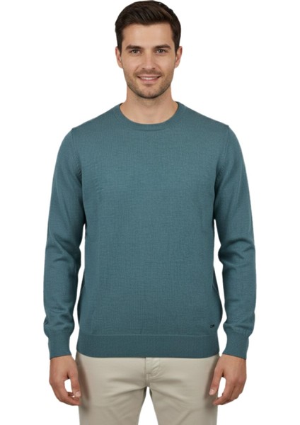 Erkek Spor Sıfır Yaka Regular Fit Kazak BGL-ST04953