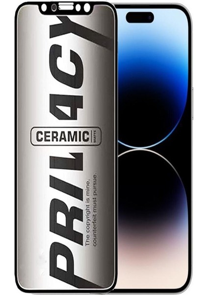 Apple iPhone 14 Pro Max Uyumlu Tam Kaplayan Mat Hayalet Kırılmaz Seramik Nano Ekran Koruyucu
