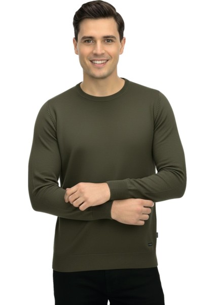 Erkek Spor Sıfır Yaka Regular Fit Kazak BGL-ST04953