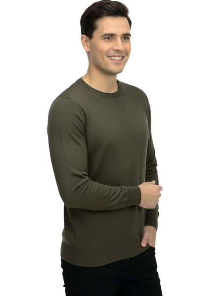 Erkek Spor Sıfır Yaka Regular Fit Kazak BGL-ST04953 modelleri