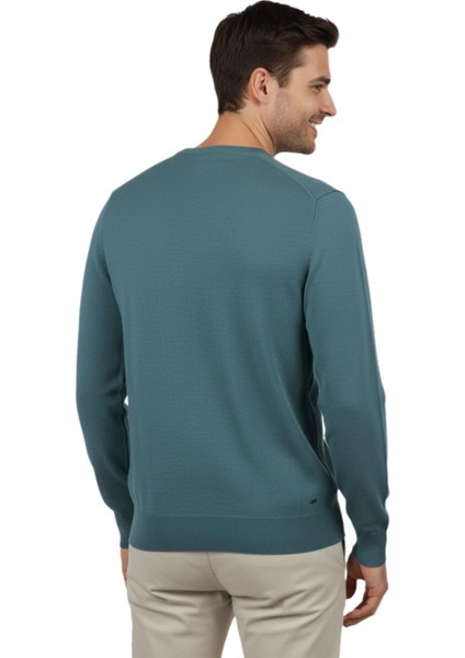 Erkek Spor Sıfır Yaka Regular Fit Kazak BGL-ST04953 fırsatları