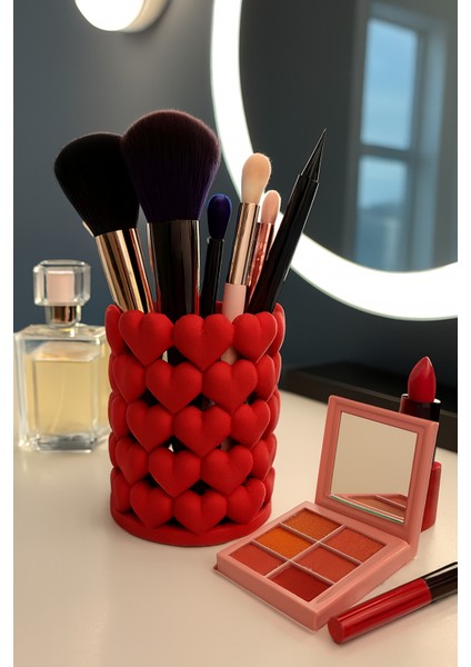 Kalpli Organizer | Makyaj Fırçalık & Kalemlik | Dekoratif Masa Düzenleyici