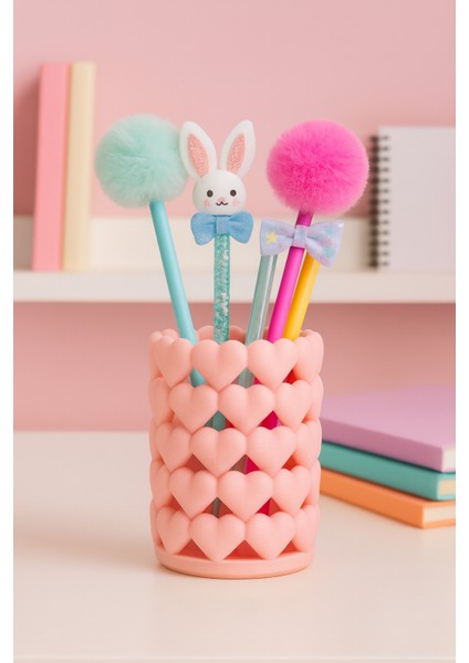 Kalpli Organizer | Makyaj Fırçalık & Kalemlik | Dekoratif Masa Düzenleyici