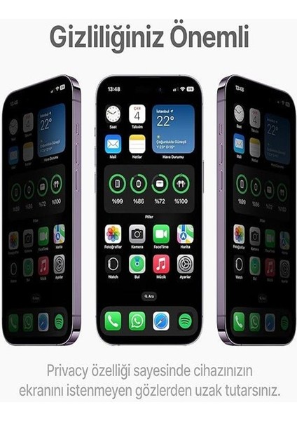 Apple iPhone 14 Uyumlu Kolay Uygulama Aparatlı Tam Kaplayan Hayalet Kırılmaz Cam Ekran Koruyucu indirimleri