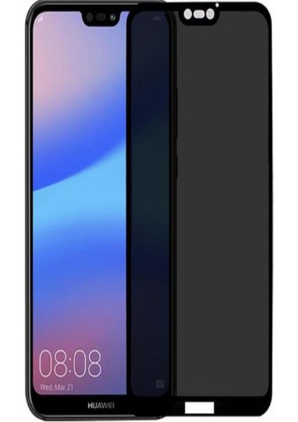 Huawei P20 Lite Uyumlu Tam Kaplayan Hayalet Kırılmaz Cam Ekran Koruyucu
