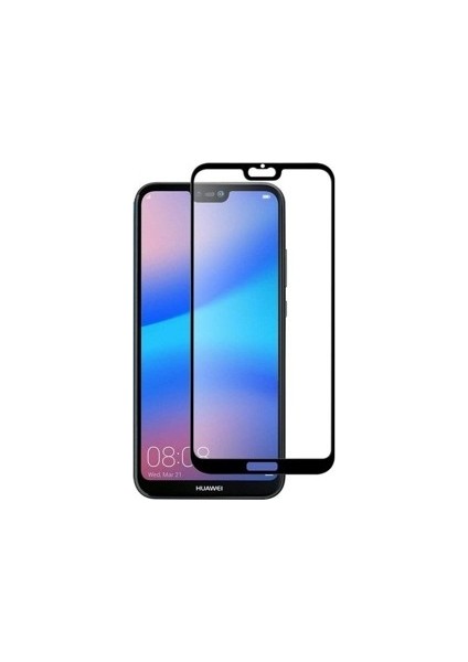 Huawei P20 Lite Uyumlu Tam Kaplayan Anti Statik Kırılmaz Cam Ekran Koruyucu
