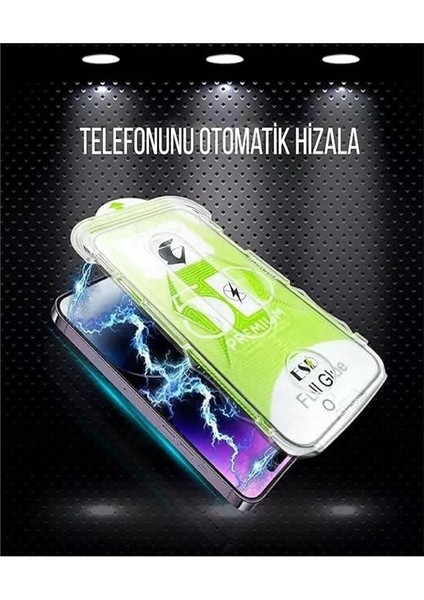 Apple iPhone 14 Pro Uyumlu Kolay Uygulama Aparatlı Tam Kaplayan Kırılmaz Cam Ekran Koruyucu modelleri
