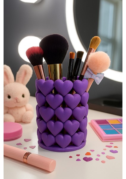 Kalpli Organizer | Makyaj Fırçalık & Kalemlik | Dekoratif Masa Düzenleyici