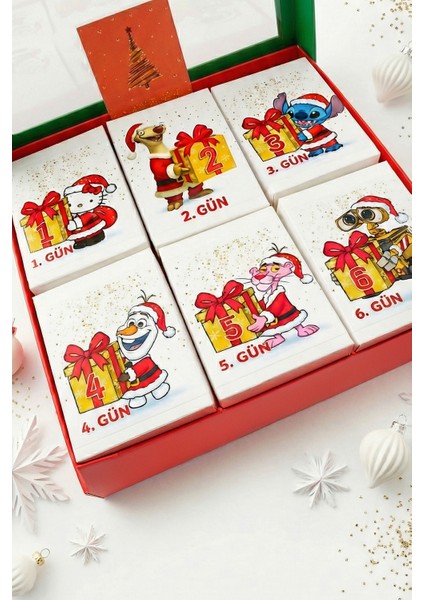 Advent Calendar Yılbaşı Hediye Seti - 6 Lı Lüks Takılar - Yeni Yıl Hediye - Sevgiliye Hediye Kutusu indirimleri