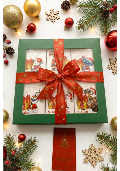 Advent Calendar Yılbaşı Hediye Seti - 6 Lı Lüks Takılar - Yeni Yıl Hediye - Sevgiliye Hediye Kutusu