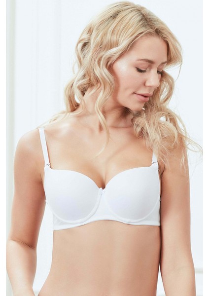 Balenli Desteksiz Dolgusuz Askıları Çıkabilen Günlük Klasik T-Shirt Sütyeni modelleri