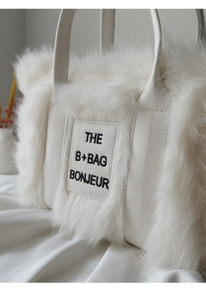 Vintage Peluş Kürk Model Sonbahar, Kış The Bag Bonjeur Kadın El, Kol, Omuz Çanta modelleri