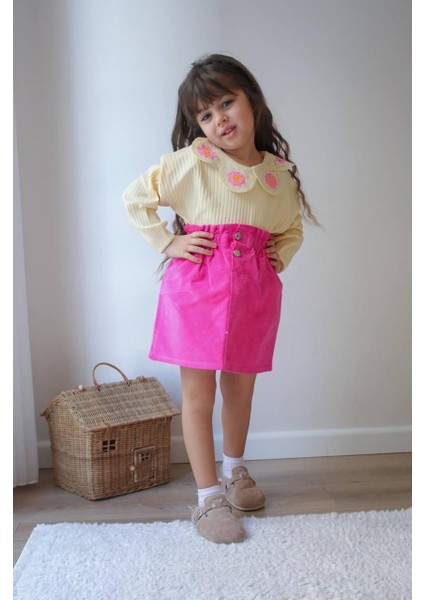 Bebe Yakalı Etekli Takım