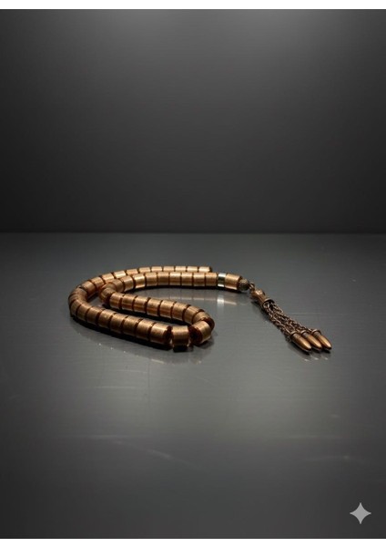 Saf Bakır Koleksiyonluk Silindir Kesim Tesbih