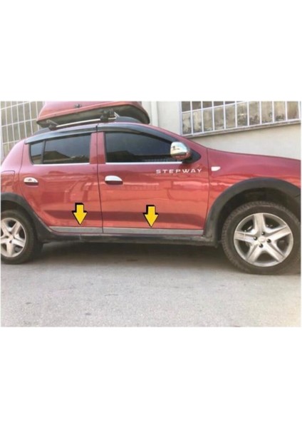 Dacia Sandero Stepway Krom Yan Kapı Çıtası 4 Kapı 2012-2017 Paslanmaz Çelik Krom