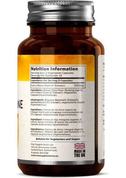 – Lion’s Mane 1000 Mg (90 Vegetarian Capsules) modelleri