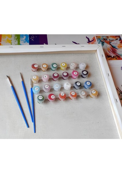 Sayılarla Boyama Seti - Mekke | Tuval Şasesine Gerili 40X50 Ölçü | Fırça ve Akrilik Boya Dahil fiyatları