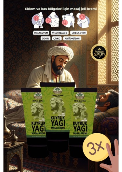 Ibni Sina Kuyruk Yağı Mucizesi Rahatlatıcı Masaj Kremi 3 Adet fırsatları