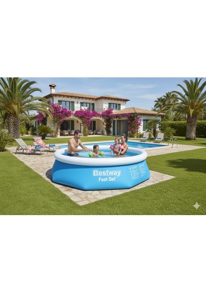 Çember Şişme Havuz 2.44 M x 61 cm (Pompalı ve Kartuş Filtreli)