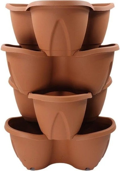 Pamukkale Saksı No:3 4'lü Bahçe Kulesi 12.5 Lt