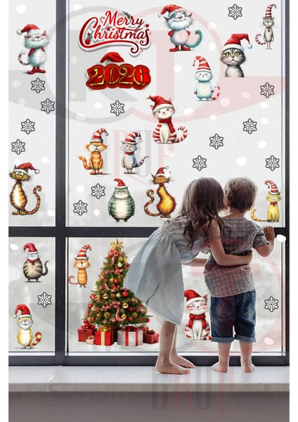 Yeni Yıl Yılbaşı Figürleri Hoşgeldin 2026 Yeni Sezon Cam Kapı Duvar Sticker Seti fırsatları