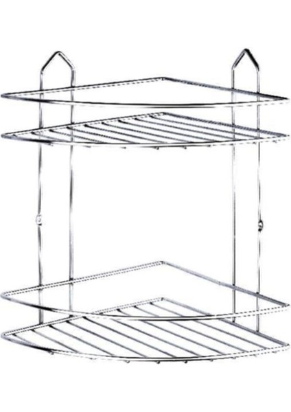 Iki Katlı Beyaz Demir Şampuanlık, Şık ve Kullanışlı Tasarım