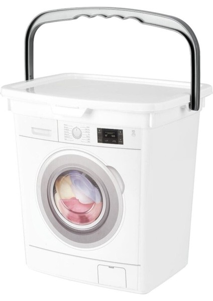 6 Lt Plastik Deterjan Kutusu, Beyaz, Dayanıklı ve Pratik Kullanım fiyatları