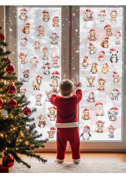 Yeni Yıl Yılbaşı Figürleri Hoşgeldin 2026 Yeni Sezon Cam Kapı Duvar Sticker Seti