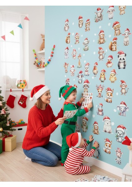 Yeni Yıl Yılbaşı Figürleri Hoşgeldin 2026 Yeni Sezon Cam Kapı Duvar Sticker Seti fiyatları