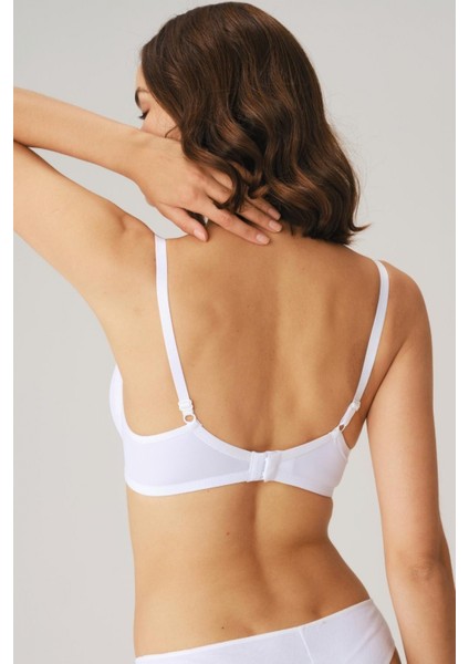 Beyaz Balenli Desteksiz Dolgusuz Askıları Çıkabilen Günlük Klasik T-Shirt Sütyeni fiyatları