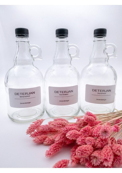 3'lü 1000 ml Sıvı Deterjan Seti Siyah Kapak, Beyazlar-Renkli- Siyahlar modelleri