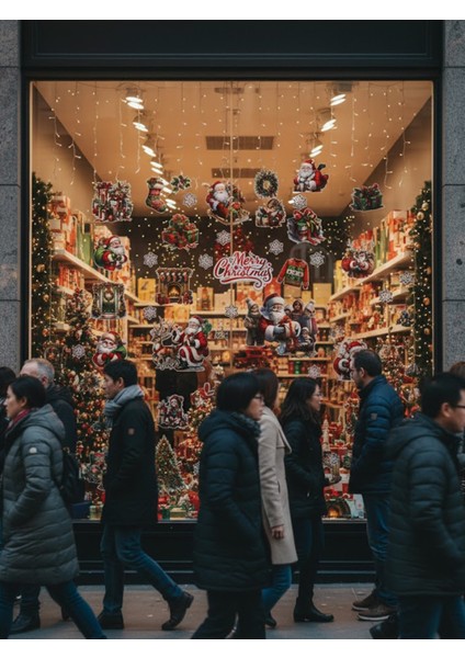 Yeni Yıl Yılbaşı Figürleri Hoşgeldin 2026 Yeni Sezon Cam Kapı Duvar Sticker Seti fırsatları