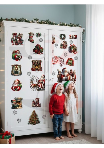 Yeni Yıl Yılbaşı Figürleri Hoşgeldin 2026 Yeni Sezon Cam Kapı Duvar Sticker Seti indirimleri