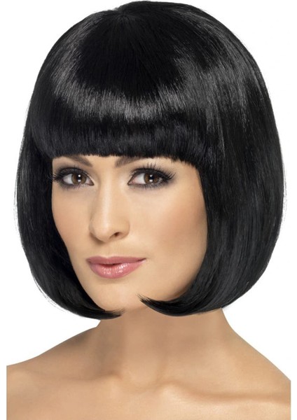 Harmonyaura Siyah Renk Parti Peruğu Küt Saç