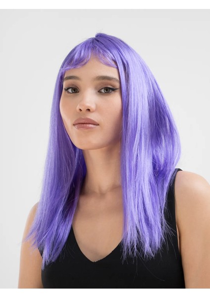 Harmonyaura Lila Renk Uzun Düz Parti Peruğu fiyatları