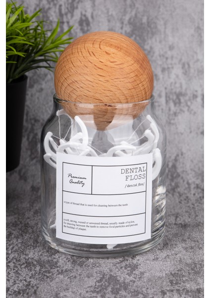 4'lü 300ML Top Kapaklı Cam Kavanoz, Pamuk, Makya ve Diş Ipi Saklama Kutusu fırsatları