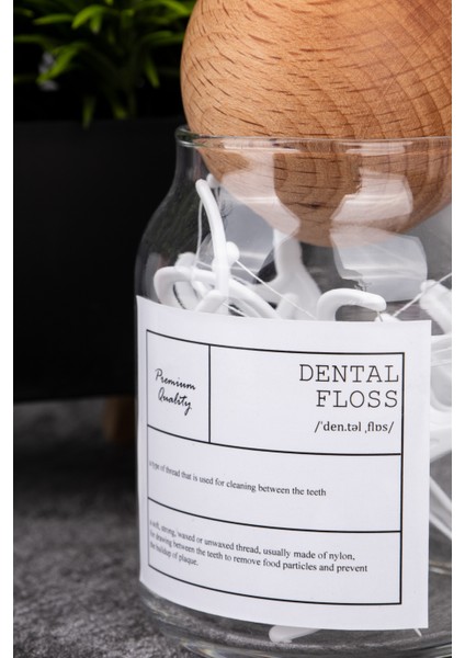 4'lü 300ML Top Kapaklı Cam Kavanoz, Pamuk, Makya ve Diş Ipi Saklama Kutusu