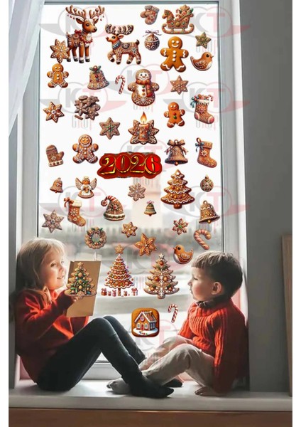 Yeni Yıl Yılbaşı Figürleri Hoşgeldin 2026 Yeni Sezon Cam Kapı Duvar Sticker Seti fırsatları