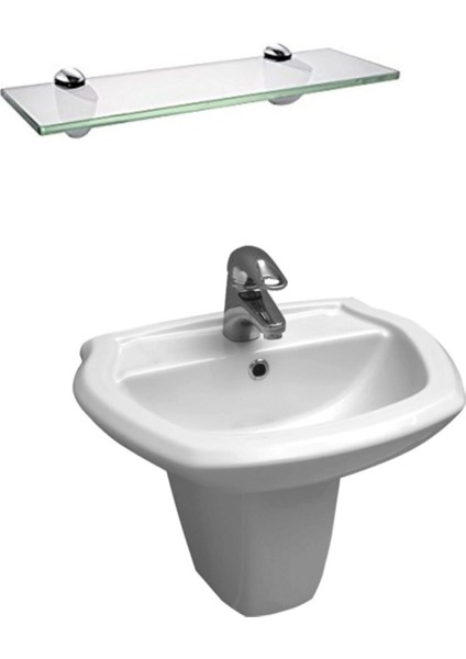 Beyaz Cam Etejer Rafı 12X50CM, Şık ve Fonksiyonel Saklama Çözümü fırsatları