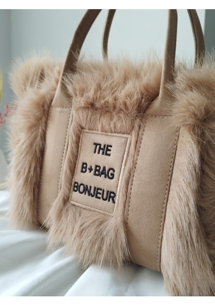 Vintage Peluş Kürk Model Sonbahar, Kış The Bag Bonjeur Kadın El, Kol, Omuz Çanta modelleri