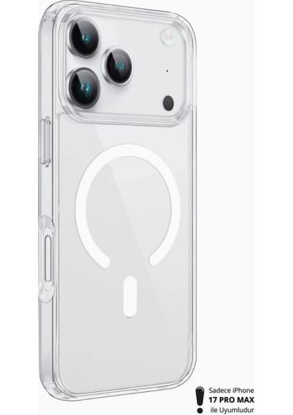 iPhone 17 Pro Max Uyumlu Animasyonlu Şeffaf Sert Mika Sararmaz Magsafe Ince Fit Kılıf Ultra
