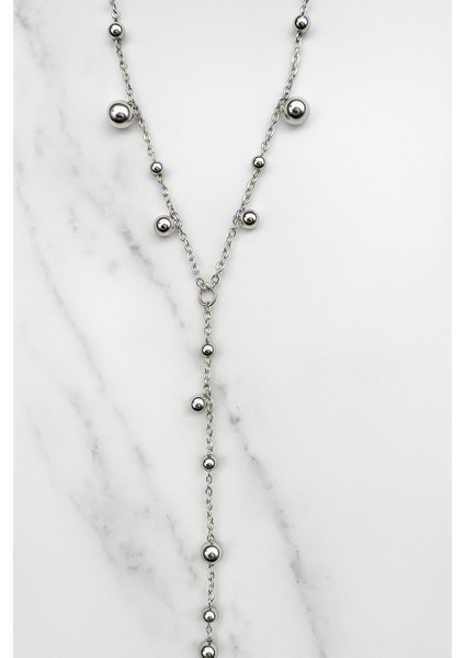 Top Detaylı Y Kolye