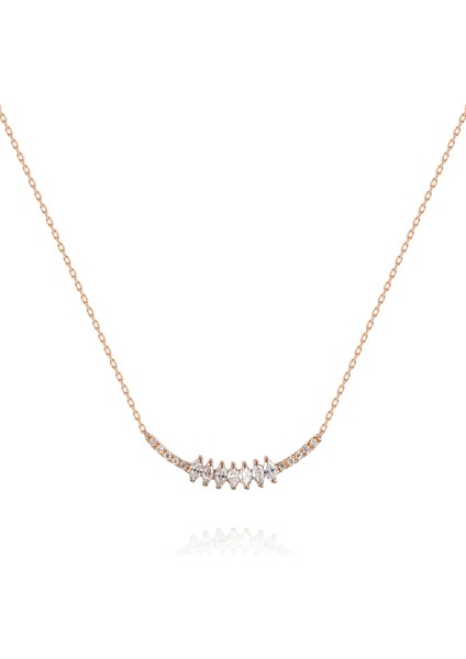 0,19 Karat Pırlantalı Markiz Trend Kolye