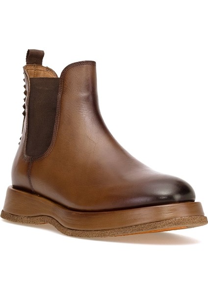 152-22327 Erkek Hakiki Deri Chelsea Bot Kahverengi fiyatları