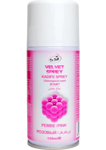 Yenilebilir Kadife Sprey Gıda Boyası Pembe (Velvet Sprey) 150 ml